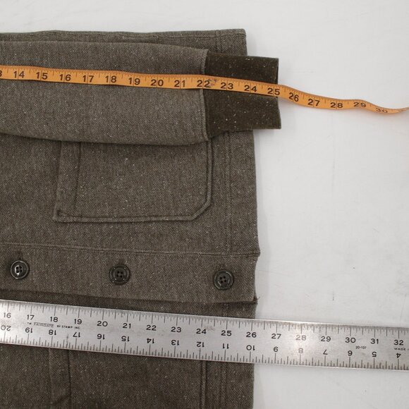 J crew cardigan Mens medium Vintage fleece shawl collar button up cotton blend - Picture 8 of 10